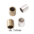 DIY Vintage Alloy Smooth Large Hole Beads For Bracelet Jewelry Accessories, Supply view 1