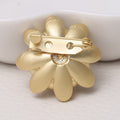 Matte Alloy Pearl Flower Brooch Pin For Coats And Jackets view 3