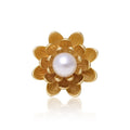 Matte Alloy Pearl Flower Brooch Pin For Coats And Jackets view 2