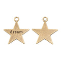 Zinc Alloy Dream Star Charm Pendant for DIY Necklace Bracelet Jewelry Making view 3