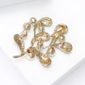 Alloy Pearl Enamel Plant Brooch For Elegant Suit Lapel Decoration view 4