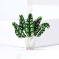 Elegant Alloy Rhinestone Cabbage Brooch Pin For Suits And Garments view 2