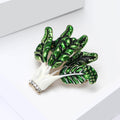 Elegant Alloy Rhinestone Cabbage Brooch Pin For Suits And Garments view 3