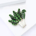 Elegant Alloy Rhinestone Cabbage Brooch Pin For Suits And Garments view 4