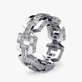 Rose Gold Plated Copper Zircon Ring, European American Men's Business Celebration Jewelry view 6
