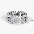 Rose Gold Plated Copper Zircon Ring, European American Men's Business Celebration Jewelry view 5