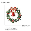 Creative Alloy Enamel Christmas Wreath Brooch For Suits And Cardigans view 4