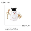 Alloy Enamel Snowman Brooch Pin For Christmas Clothing Decoration view 5