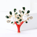 Creative Alloy Enamel Branch Brooch Pin For Coats And Suits view 1
