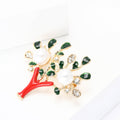 Creative Alloy Enamel Branch Brooch Pin For Coats And Suits view 3