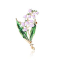 Enamel Alloy Floral Brooch Pin For Suits Cardigans And Apparel view 5