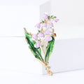 Enamel Alloy Floral Brooch Pin For Suits Cardigans And Apparel view 2
