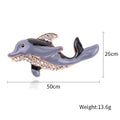 Alloy Enamel Rhinestone Dolphin Brooch Pin For Suit Clothing Decoration view 5