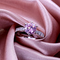 Classic Six Prong Women's Ring Minimalist Zircon Inlaid Index Finger Ring For view 1