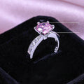 Classic Six Prong Women's Ring Minimalist Zircon Inlaid Index Finger Ring For view 5