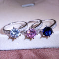 Classic Six Prong Women's Ring Minimalist Zircon Inlaid Index Finger Ring For view 2