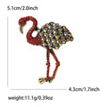 Alloy Rhinestone Flamingo Brooch Pin For Womens Fashion Apparel view 6