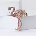 Alloy Rhinestone Flamingo Brooch Pin For Womens Fashion Apparel view 4