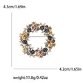 Rhinestone Inlaid Alloy Round Brooch For Suits And Scarves view 5