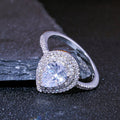 Creative Fashion OL Pear Water Drop Zircon Ring For Women Trendy Jewelry Accessory view 4