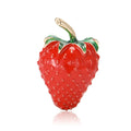 Alloy Enamel Strawberry Brooch Pin For Women's Suit And Coat view 5
