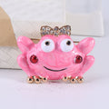 Alloy Enamel Frog Rhinestone Brooch Pin For Suit Lapel Decor view 6