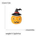 Electroplated Alloy Enamel Pumpkin Brooch For Halloween Suit Decoration view 5