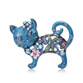 Enamel Alloy Rhinestone Cat Brooch Pin For Suit Lapel Accessories view 3