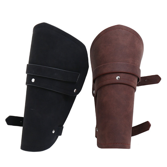 New Punk Faux Cowhide Mens Wristband Simple Wide Leather Bracelet Biker Wrist Guard