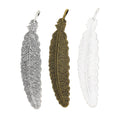 Zinc Alloy Feather Leaf Charm Pendant No.020024 for DIY Necklace Bracelet Jewelry Making view 5