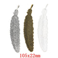 Zinc Alloy Feather Leaf Charm Pendant No.020024 for DIY Necklace Bracelet Jewelry Making view 1
