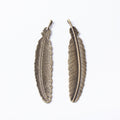 Zinc Alloy Feather Leaf Charm Pendant No.020024 for DIY Necklace Bracelet Jewelry Making view 2