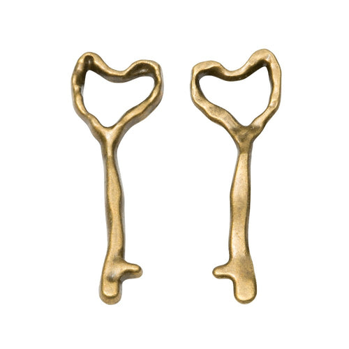Zinc Alloy Key Charm Pendant No.652531 for DIY Necklace Bracelet Jewelry Making