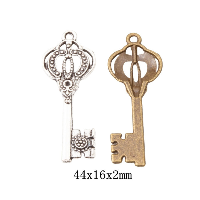 Zinc Alloy Key Charm Pendant No.560645 for DIY Necklace Bracelet Jewelry Making