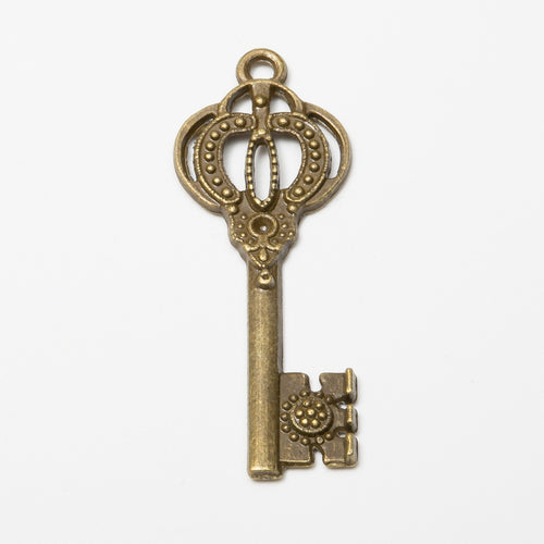 Zinc Alloy Key Charm Pendant No.560645 for DIY Necklace Bracelet Jewelry Making