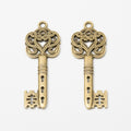 Zinc Alloy Key Charm Pendant No.904267 for DIY Necklace Bracelet Jewelry Making view 2