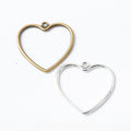 Zinc Alloy Heart Charm Pendant No.696239 for DIY Necklace Bracelet Jewelry Making view 1