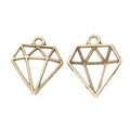 Zinc Alloy Diamond Frame Charm Pendant No.952365 for DIY Necklace Bracelet Jewelry Making view 3