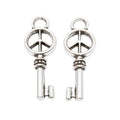 DIY Jewelry Accessories Antique Alloy Key Peace Pendant Charm For Necklace Making view 4