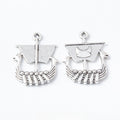 Antique Silver Zinc Alloy Boat Charm Pendant for DIY Necklace Bracelet Jewelry Making view 1