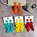 2026 New Rose Petal Alloy Tassel Drop Earrings For Women, Statement Fashion OL Floral Jewelry view 2
