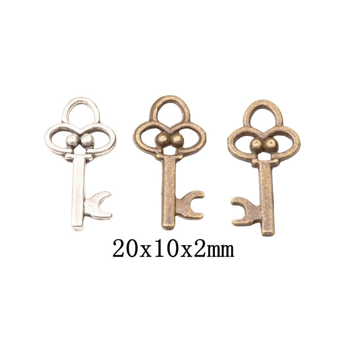 Zinc Alloy Key Charm Pendant No.348344 for DIY Necklace Bracelet Jewelry Making