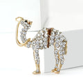 Metal Enamel Camel Brooch With Rhinestones For Fashion Apparel view 4