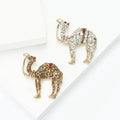 Metal Enamel Camel Brooch With Rhinestones For Fashion Apparel view 2