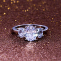 Elegant Oval Egg Shape Cubic Zirconia Women's Ring High Quality Fashion Finger Jewelry view 3