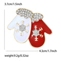 Alloy Enamel Christmas Glove Brooch Pin For Holiday Clothing Decoration view 5