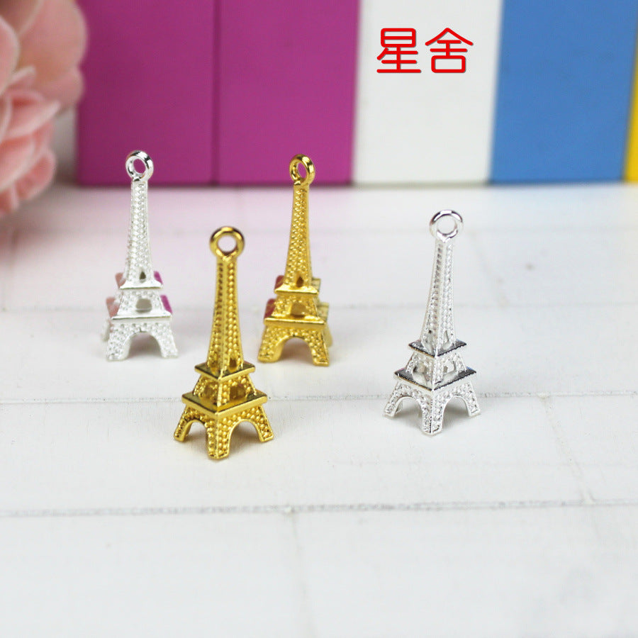23x8mm Eiffel Tower Zinc Alloy Charm Pendant