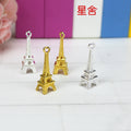 Mini Eiffel Tower Alloy Charms in Gold and Silver Tones view 2