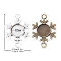 12mm Zinc Alloy Snowflake Charm Pendant for DIY Necklace Bracelet Jewelry Making view 1