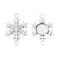 12mm Zinc Alloy Snowflake Charm Pendant for DIY Necklace Bracelet Jewelry Making view 2
